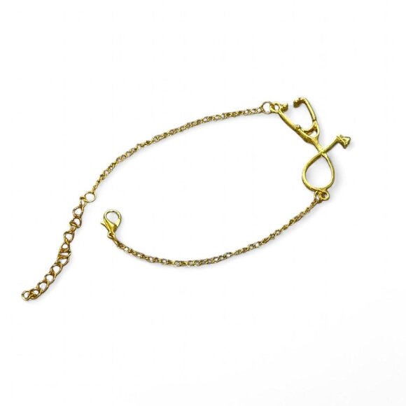 Gold Stainless Steel Stethoscope Bracelet for Medical gifts - Picture 3 of 3